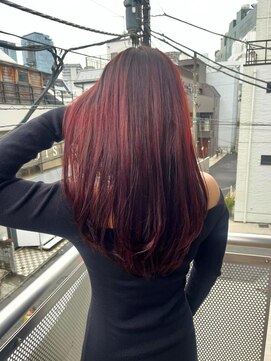 アルカナ 明治神宮前原宿(ARCANA) 切りっぱなしボブ エアリーロング 美髪ピンクブラウン