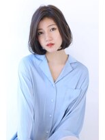 オーロ 西宮店(ORO)&nbsp;艶ブラック　センターパート　ストレート