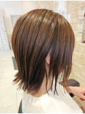ぱっつんボブ/タッセルボブ/外はね/肩上/大人/かっこいい