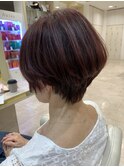 30代40代50ハンサムショート レッドブラウン 細毛ボリュームUP