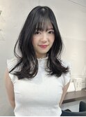 ミディアムヘア◇韓国/レイヤーカット/黒髪[梅田]