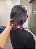 ブルーとピンクとパープルのユニコーンカラー