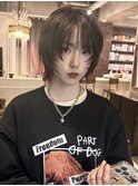 【H 原宿】顔まわりレイヤーショート×黒髪ショート