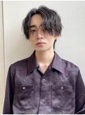 ニュアンスパーマ センターパート ウェーブヘア MOMO