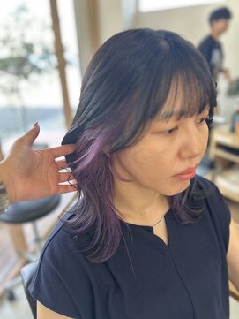 ヴィンスジオ 岐阜駅南(vince gio) インナーカラー/インナーパープル