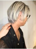 グラデーションカラー　メンズショートボブ　