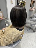 [Ikeda]切りっぱなしボブ×オリーブグレーカラー