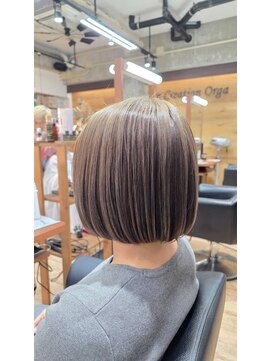 丸みボブ×ハイライト！