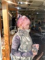 チカシツ(Chikashitsu) ピンクベージュ/ヘアアレンジ/顔まわりカット/ケアブリーチ