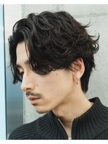 レタッチバイフィフス(RETOUCH by fifth) 原宿ルーズパーマシャドウパーマメンズセンターパートメンズヘア