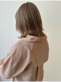 【松尾が作る】【黒髪卒業】【ブリーチ１回】ミルクティベージュ