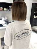 【Juno天文館店】　きりっぱなしボブ　グラデーションカラー