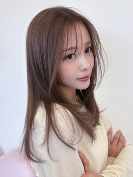 ルージュシー 堀江(RU10C) レイヤーカット/ブリーチなしダブルカラー/アッシュベージュ