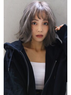 ブラン 天王寺(Blanc) 【Blanc】グレイアッシュ＿ホワイティアッシュ＿ボブ