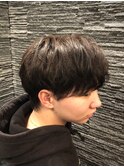 緩めパーマ×ツーブロック