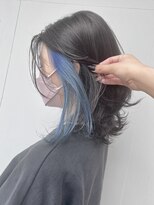 カリーナコークス 原宿 渋谷(Carina COKETH)&nbsp;イヤリングカラー/ブルー/ダブルカラー/ウルフカット/オージュア