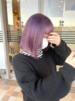 リシュール イオンタウン豊中緑丘店(RICHOUR hair produce) 切りっぱなし×ラベンダーデザインカラー