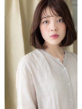 モッズヘア 越谷(mod's hair) ミルクティーアッシュ小顔くせ毛風大人ボブZ越谷30代40代50代