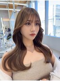 大人可愛い韓国ヘア くびれヘア レイヤーカット 銀座美容室#