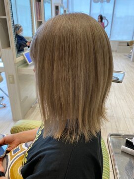 ビス ヘア アンド ビューティー 西新井店(Vis Hair＆Beauty) 透明感抜群♪ダブルカラーブリーチミルクティーベージュ