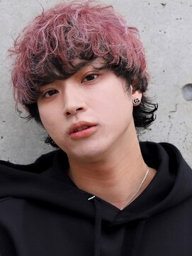 メンズフィール 東梅田店(MENS FEEL) ツートーンピンクアッシュマッシュウルフ