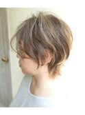 【ブリーチハイライト/白髪ぼかし/ウルフ/マッシュ/レイヤー】