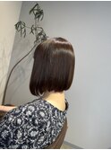 小顔艶前下がりボブ/くびれ/シルキーベージュ/丸亀髪質改善