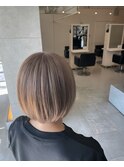 ブロンドボブ 30代40代50代/ニュアンスカラー  山本 日輪
