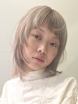 ダブ アオヤマ(DaB AOYAMA)&nbsp;ローライトカラーレイヤーボブ切りっぱなしボブインナーカラー