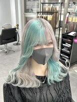 シェイロ(Cielro)&nbsp;ホワイトシルバー×ポイントカラー/ミントターコイズ