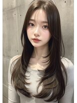 リベルテ 高崎(Liberte) レイヤーカットシースルーバング#くびれヘア#オルチャン