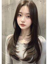 リベルテ 高崎(Liberte) レイヤーカットシースルーバング#くびれヘア#オルチャン