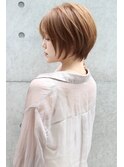 丸みが可愛い小顔マッシュショート　ひし形
