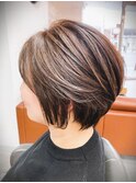 白髪ぼかし30代40代50代60代伊丹大人ショート大人ボブ