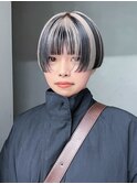 マロンベージュ刈り上げボブ似合わせカット_ba540722
