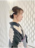 卒業式シニヨンセット＆袴着付け