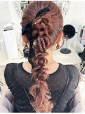 高めの編み下ろし(ヘアセットサロンAchieve)