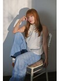 美髪レイヤー/サイドバング/触覚ヘア/大人可愛いストレート