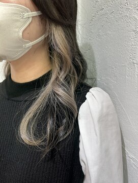 アジールヘア 池袋東口店(agir hair) ブリーチ&ダブルカラーインナーカラーミルクティー池袋東口