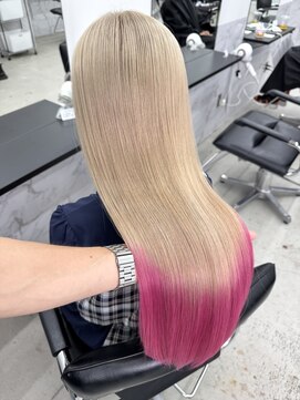 エゴル ナゴヤサカエ(ENGOL NAGOYA SAKAE) Ren/デザインカラー/ピンク/ベージュ/ハイトーンカラー/前撮り