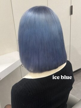 ベレーザ 渋谷(BELEZA) 17232全頭ブリーチレイヤーショートシャギーネイビーブルー