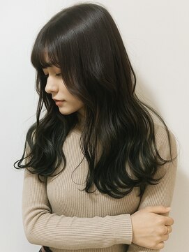 大人ブラウン×ナチュラルウェーブ巻き