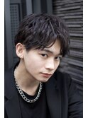 渋谷メンズパーマ髪型束感スパイラル