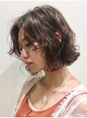 ボブパーマ/カーリーヘア/癖毛くせ毛クセ毛/オトナ女子/ショート