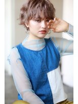 リアン(Lien)&nbsp;Lien☆小顔ショートマッシュ×ハイトーンピンクベージュ　立川