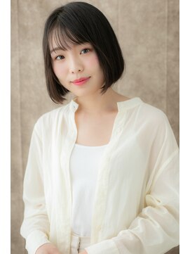 カバーヘア イヴ 戸頭店(COVER HAIR EVE) 黒髪うる艶髪前下がり小顔ぷつっとボブY戸頭20代30代40代