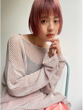 TJ天気予報 1t 津島店 切りっぱなしストレートボブ/ブリーチ/ダブルカラー