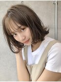大人可愛い切りっぱなしボブ
