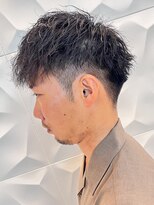 銀座マツナガ 浅草店 ツイストスパイラルパーマ/ツーブロック/20代アップバング爽やか
