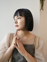 ディッセンバー 神宮前(December)&nbsp;前髪カット/ワイドバング/マチルダボブ/ネイビーグレー/渋谷